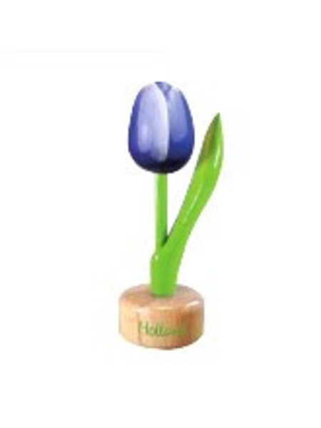 Holz Tulpe zu Fuß in Blau