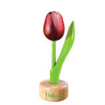 houten tulp op een voet in de kleur rood houten tulp op een voet in de kleur rood