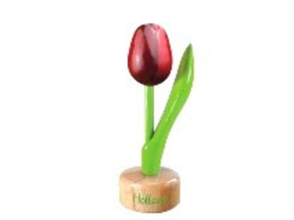 wooden tulip on foot in red