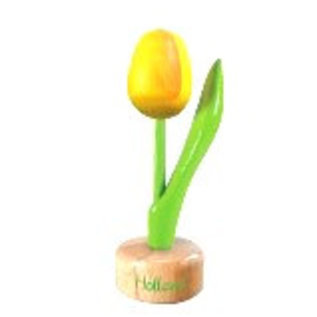 wooden tulip on foot in yellow