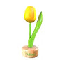 wooden tulip on foot in yellow