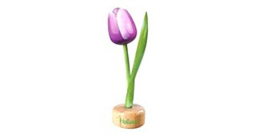 Houten tulp op voet groot Houten tulp op voet groot