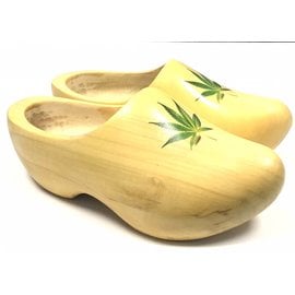 Weed wooden shoes
