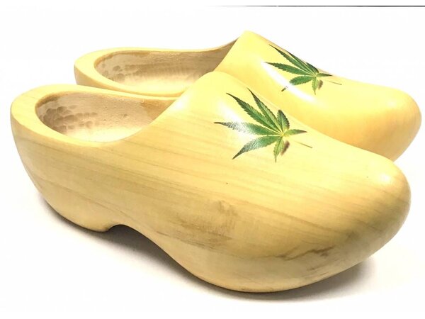 Weed wooden shoes