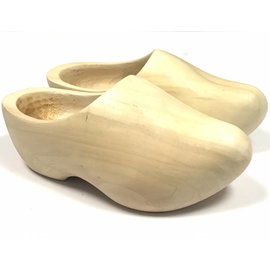 Children's wooden shoes clear lacquered.