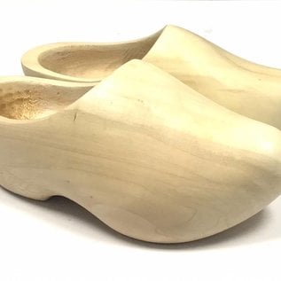 Children's wooden shoes clear lacquered.