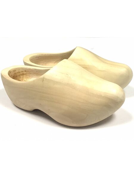 Children's wooden shoes clear lacquered.