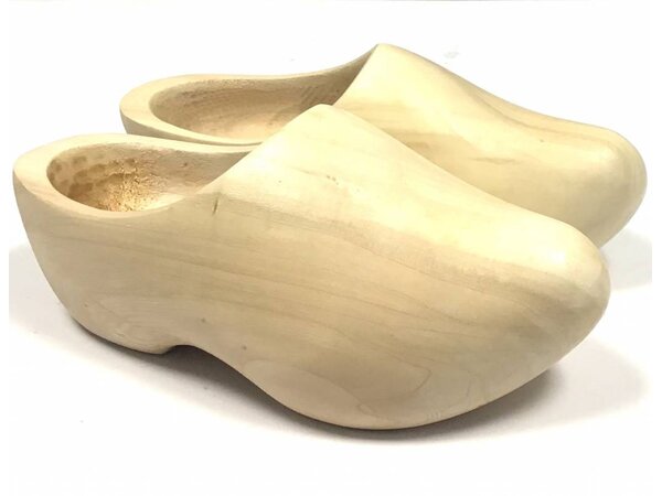 Nijhuis klompenfabriek Children's wooden shoes clear lacquered.