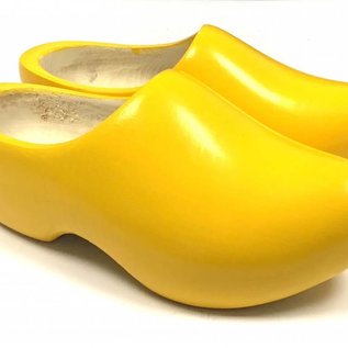 Yellow children's wooden shoes