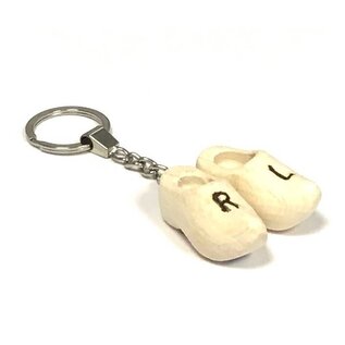 keychain with 2 clogs 4 cm with engraving
