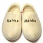 Wooden shoes with engraving