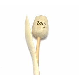 Wooden tulips with engraving
