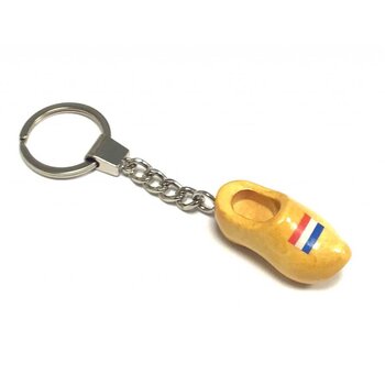 sleutelhanger met een klompje met afbeelding vlag