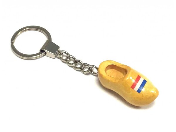 Schlüsselring mit einem Clog mit einem Bild der Flagge