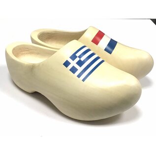 Wooden shoes with the flag