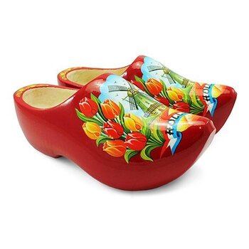 Red Wooden Shoes with Windmill