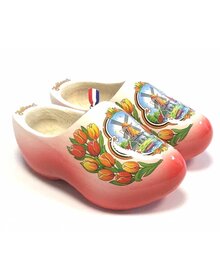 Holzschuhe weiß mit roter Sohle