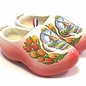 wooden shoes white with red sole