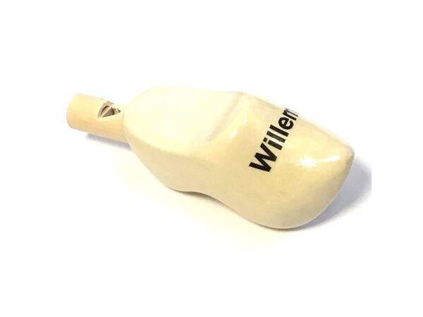 Clog whistles with text