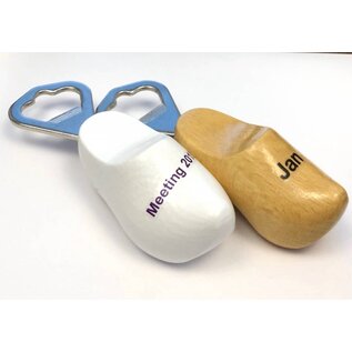 Bottle opener clog with text