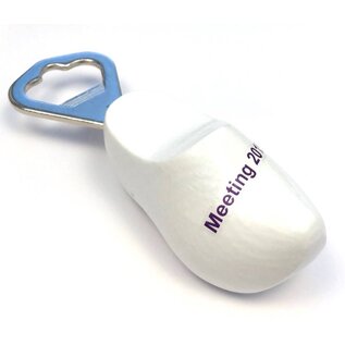 Bottle opener clog with text