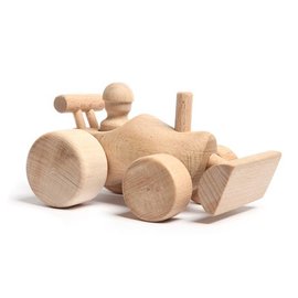 Wooden toy clog executed as a shovel