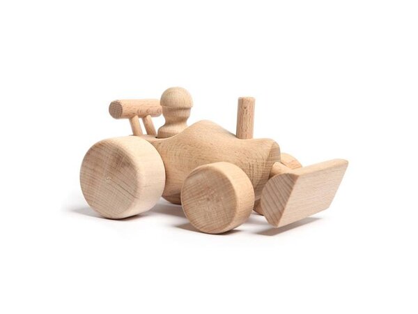 Wooden toy clog executed as a shovel