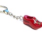 keychain with clog with text