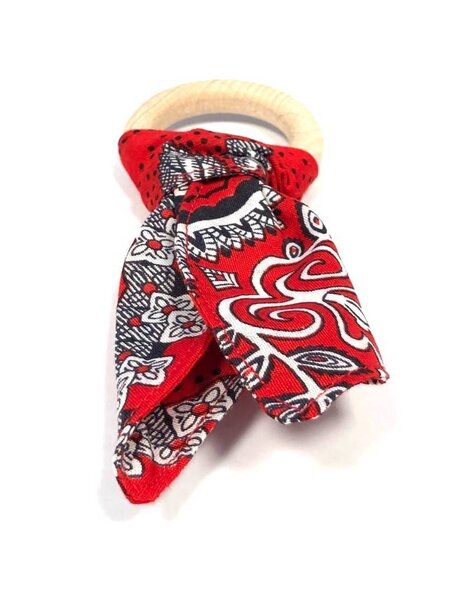 Teether farmer motif