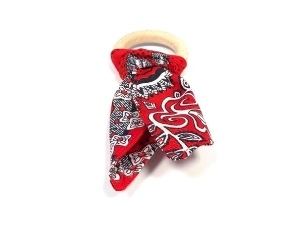 Teether farmer motif