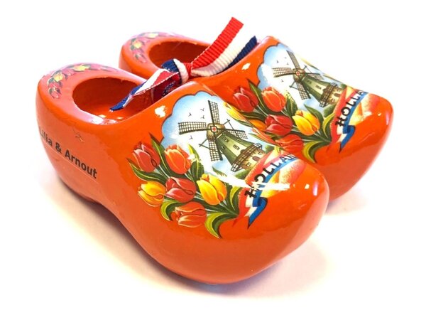 Souvenirs clogs with text 8 cm
