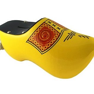 Moneybox clogs with text