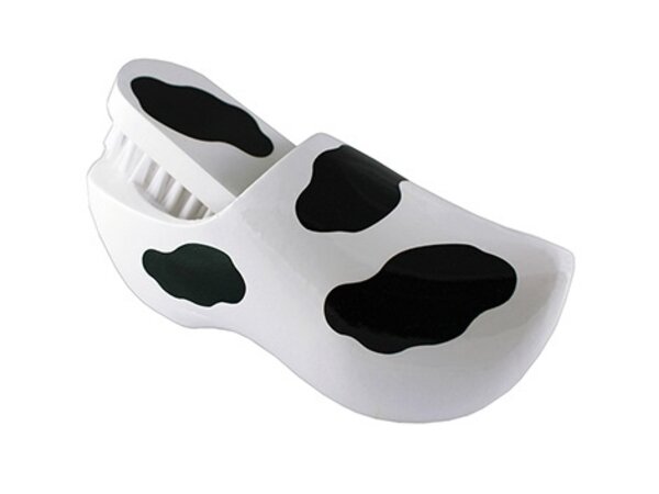 Bürste Clog mit Kuhmotiv