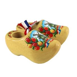 lacquered souvenirs clogs 6 cm with tulip