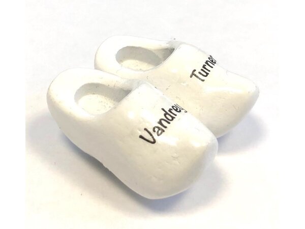 Nijhuis klompenfabriek Clog on a with text