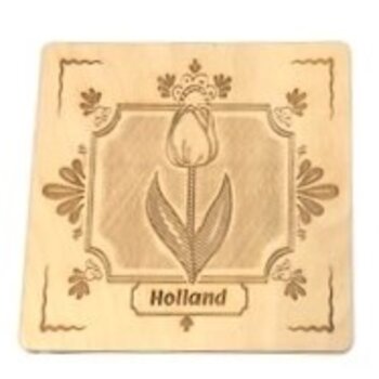 wooden coasters tulips