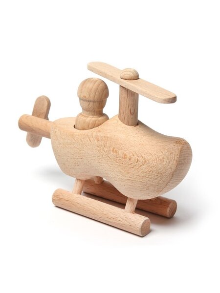 Toy clog performed as a helicopter with engraving