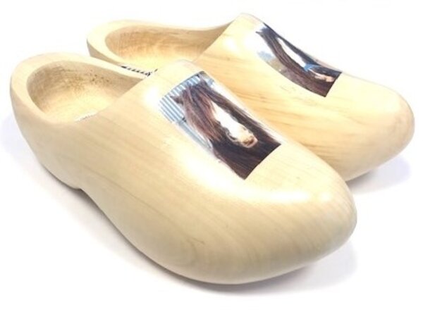 Holzschuhe mit Pferd