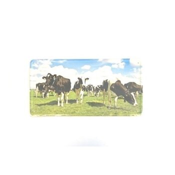 Aluminum sign with an image of cows Aluminum sign with an image of cows