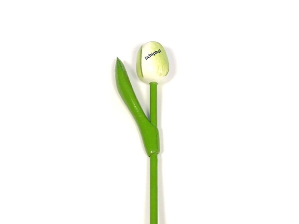 Houten tulp met tekst 20 cm