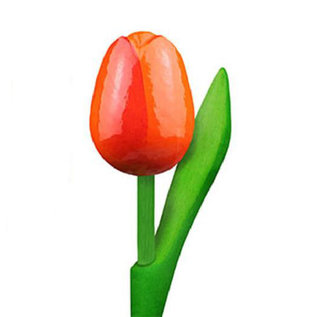 wooden tulip with text 20 cm in various colors