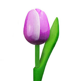 houten tulp met tekst 20 cm in diverse kleuren