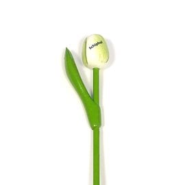 Wooden tulip with text 34 cm