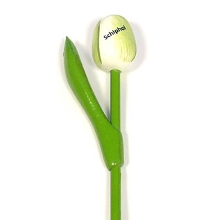 Wooden tulip with text 34 cm in various colors