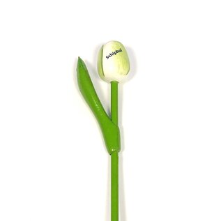 Wooden tulip with text 34 cm in various colors
