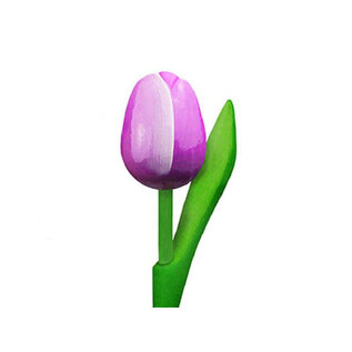 Wooden tulip with text 34 cm in various colors