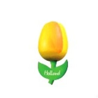 wooden tulip on a magnet with text large