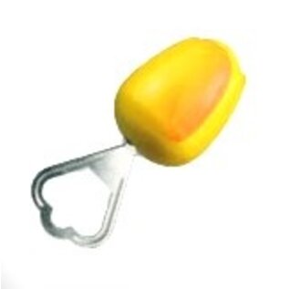 wooden tulip bottle opener with text in many colors
