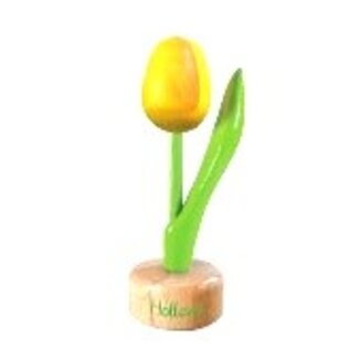 Wooden tulip on foot with text small in various colors