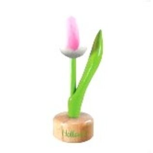Wooden tulip on foot with text small in various colors